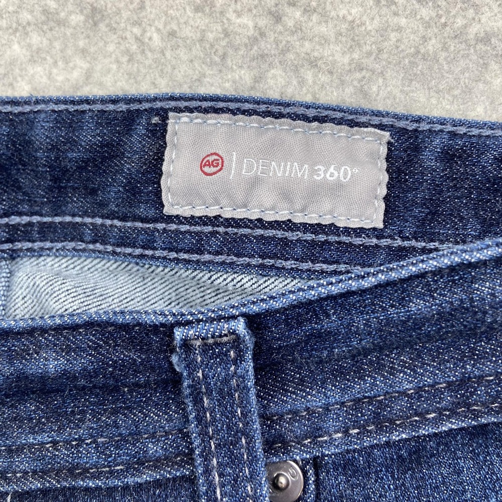 AG Adriano Goldschmied Everett Slim Straight Jeans Mens 34x22 Hemmed Dark Blue - Picture 6 of 16
